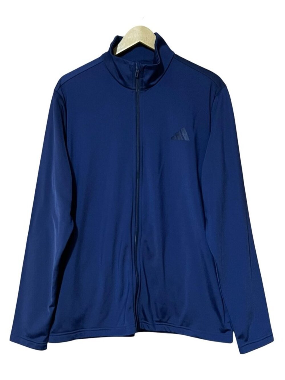 adidas Tricot FZ Full Zip Track Jacket Mens L Dark Blue Training Zip Pockets NWT